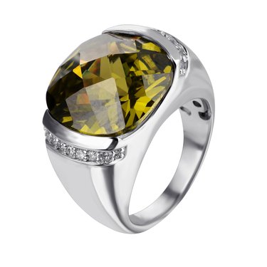 Перстень с желтым кристаллом Престиж 3965/24z 3965/24z-58