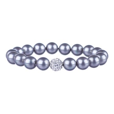 Класичний браслет із перлами сірий 01-19477 01-19477