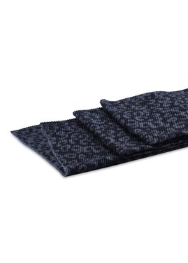 Рифленый шарф черный анималистичный 06-19826 06-19826
